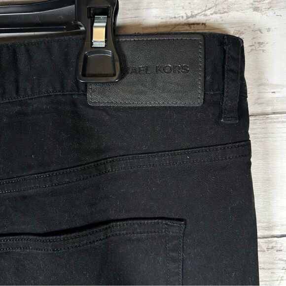 Michael Kors Black Twill Stretch Straight Leg 5 Pocket Jean Pant 38/30 - Picture 4 of 6